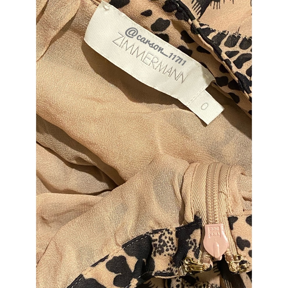 Zimmermann Allia Leopard Cutout Dress AU1/S - Picture 10 of 12
